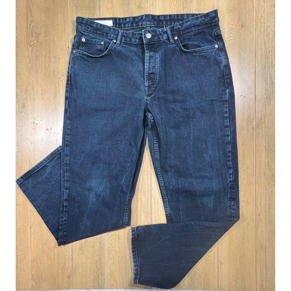 Zara Man Straight Leg Jeans Dark Indigo Blue Denim 3991/346/422/42‎ Mens 33x27